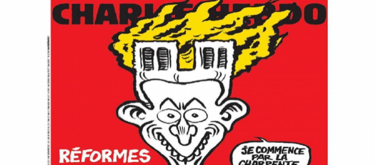 Charlie Hebdo su Notre Dame vignetta ironica contro Macron, l'immagine﻿