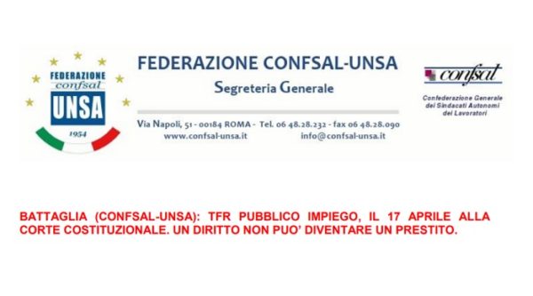 Sentenza TFR dipendenti pubblici: attesa decisione Corte Costituzionale