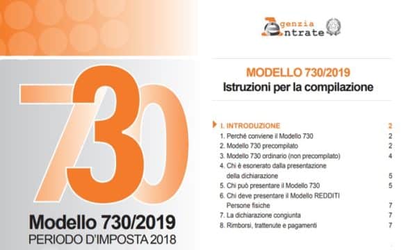 Modello 730 Precompilato 2019 Congiunto Vantaggi E