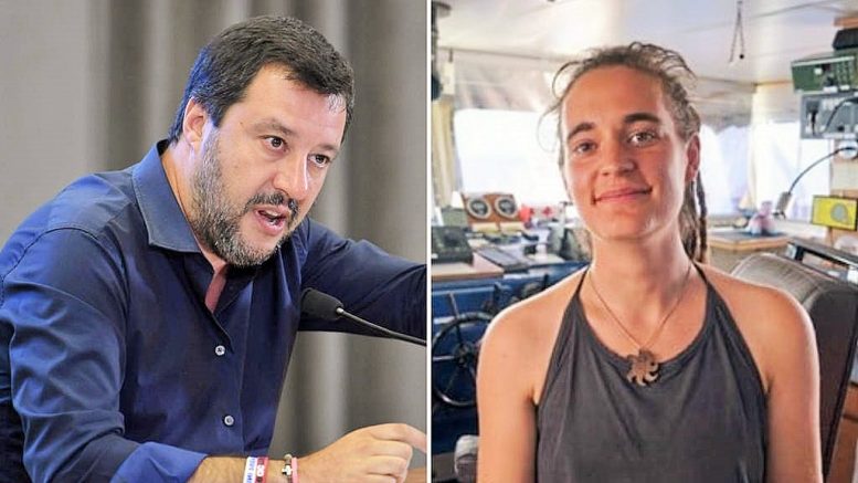 Matteo Salvini "Non vedo l'ora di vedere Carola Rackete in tribunale"