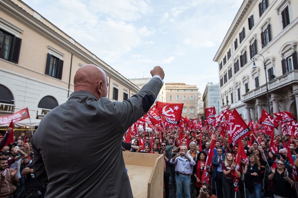Il PC scende in piazza a Roma. Le dichiarazioni esclusive di Marco Rizzo