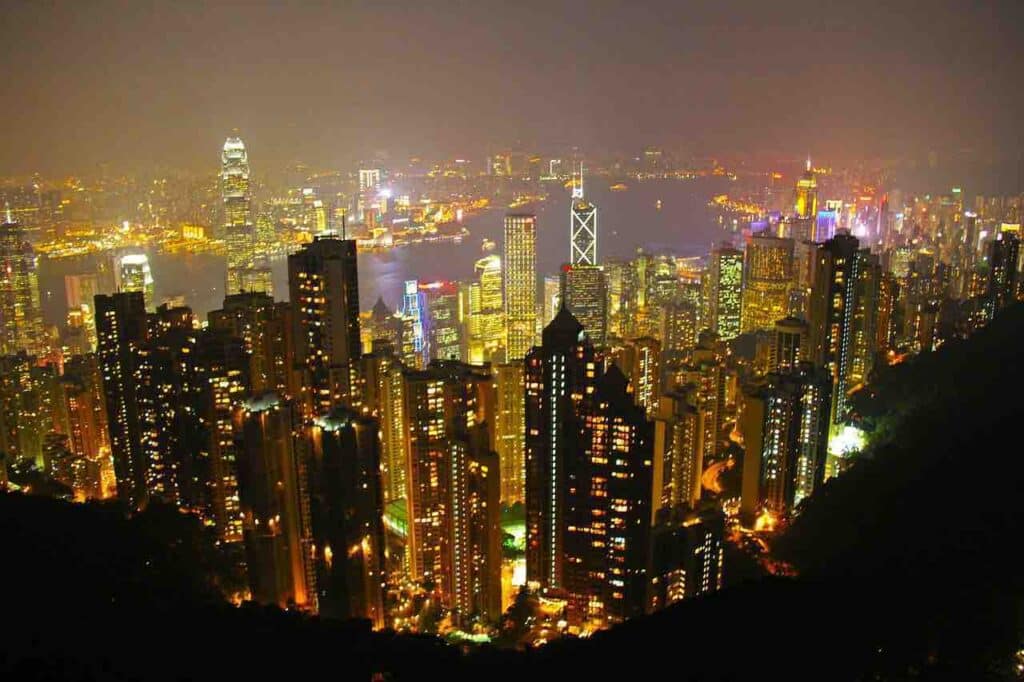 Vista di Hong Kong