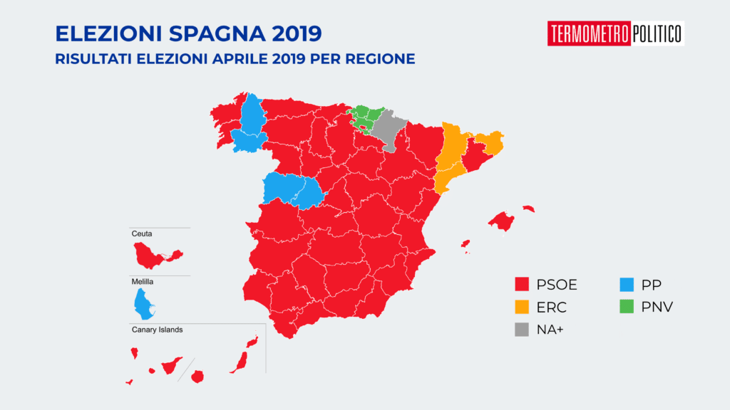 elezioni spagna risultati per provincia