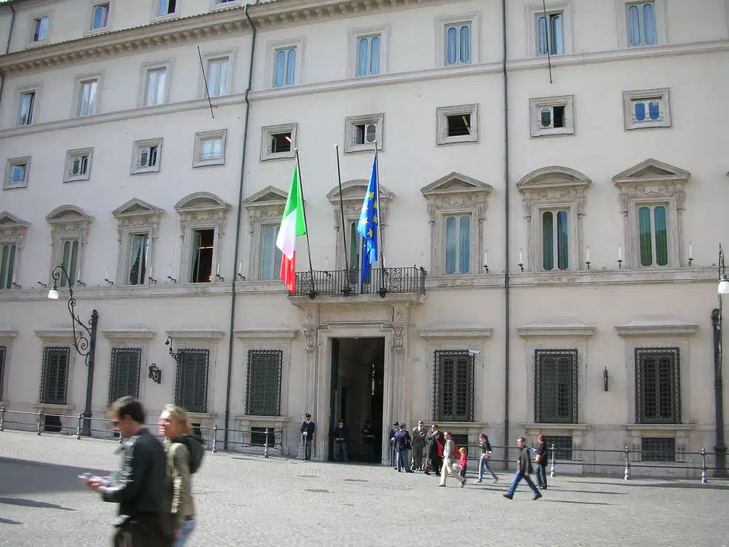 Immagine del prospetto di Palazzo Chigi