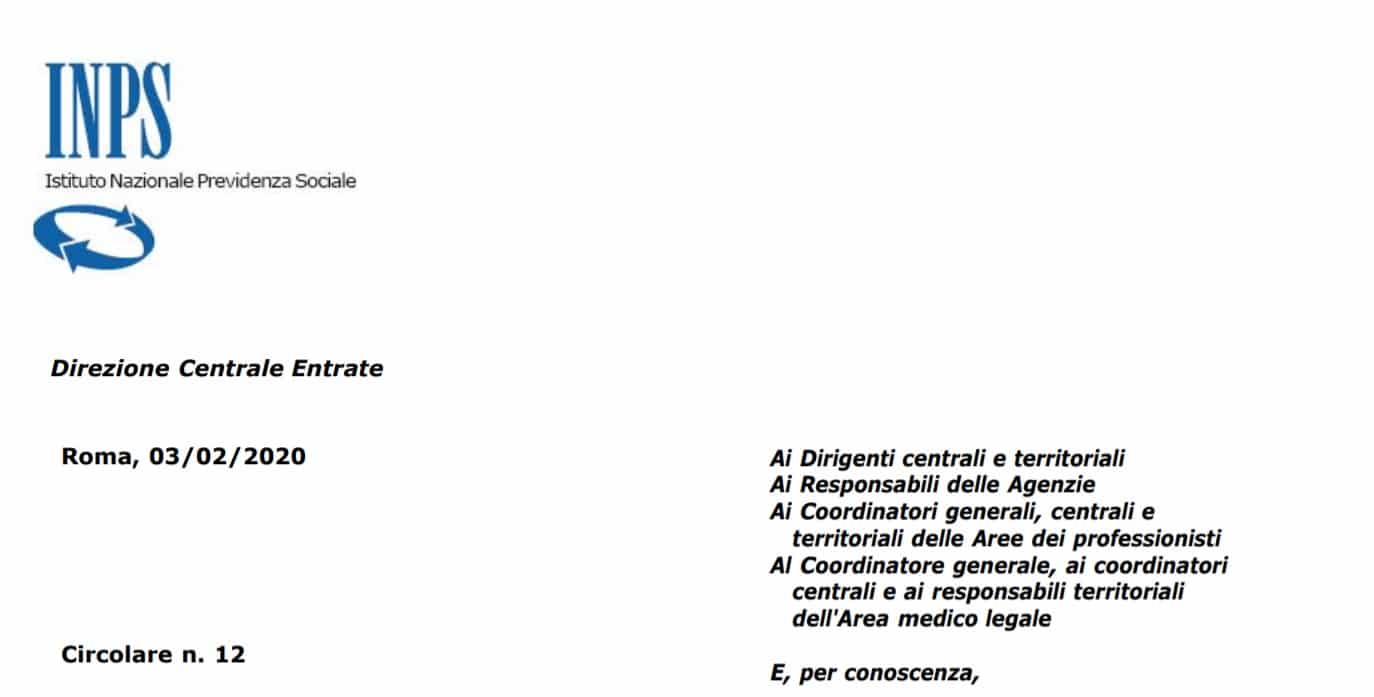 Circolare Inps