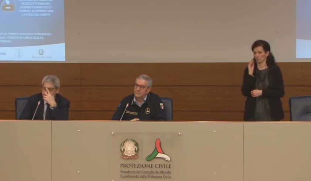 Conferenza stampa Protezione Civile su COVID19