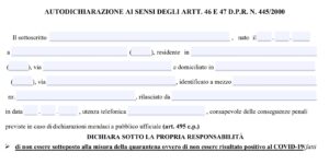 Autocertificazione Coronavirus senza stampante