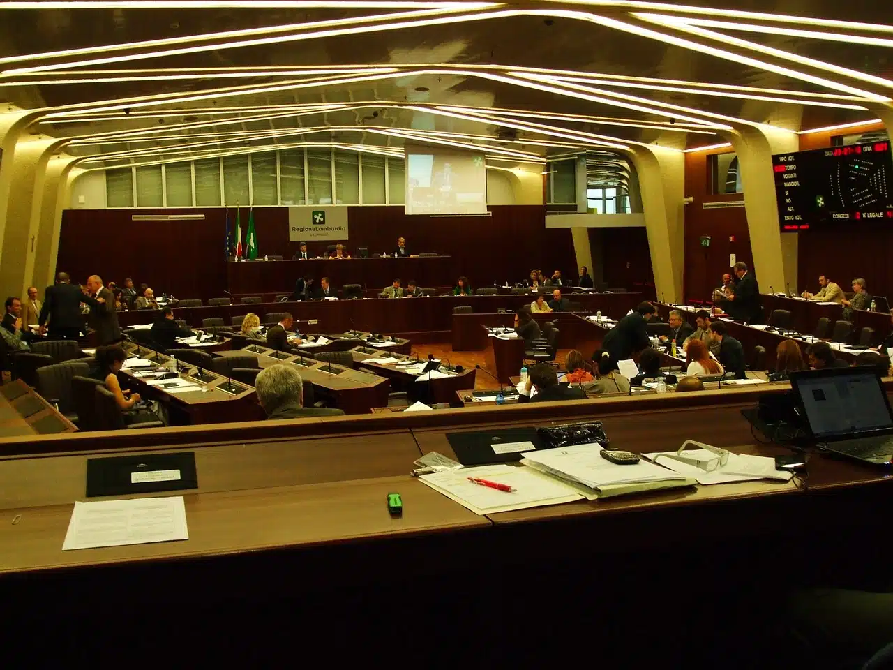 foto di una seduta del Consiglio regionale della Lombardia