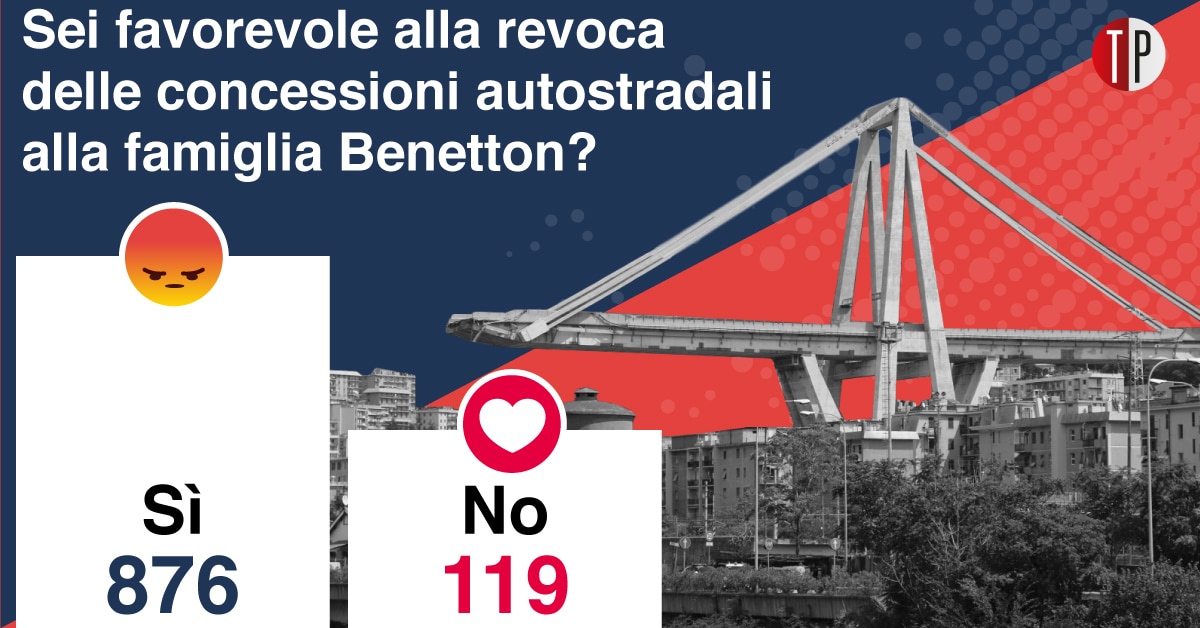 Social TP: domanda sulla revoca delle concesioni ad Atlantia (Benetton)