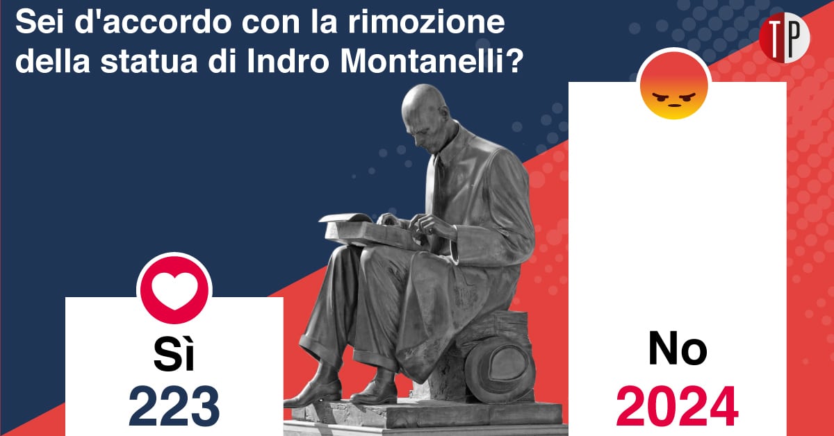 Social TP: d'accordo con la rimozione statua Montanelli