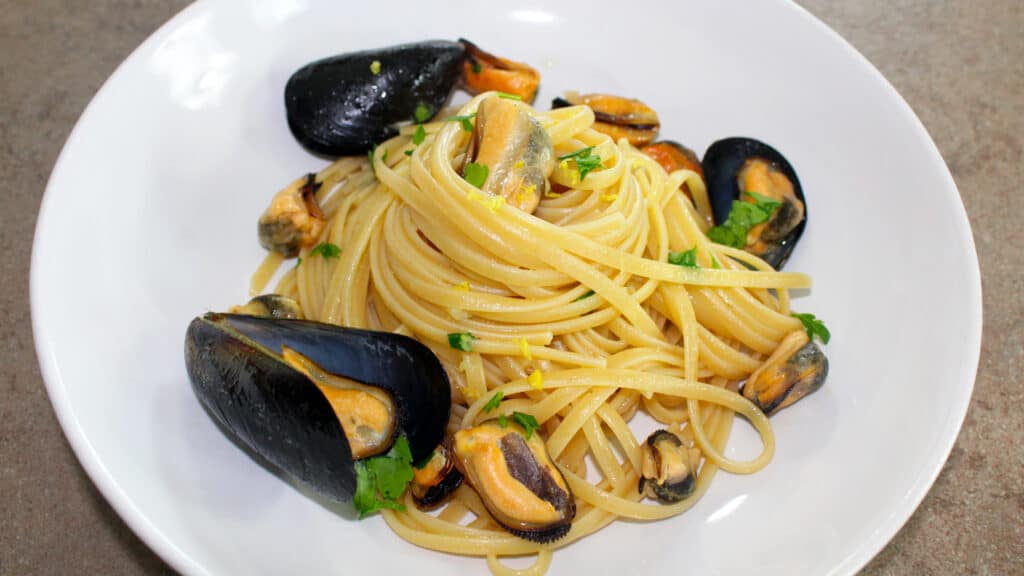 Linguine cozze e limone