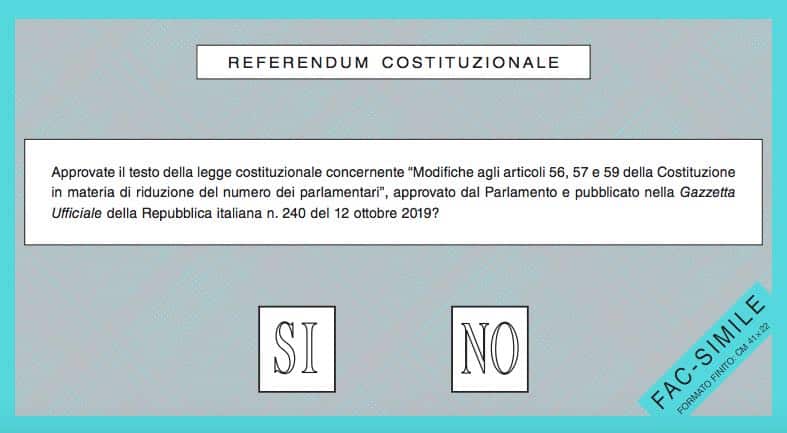 Referendum 2020: fac-simile scheda, come si vota e documenti utili