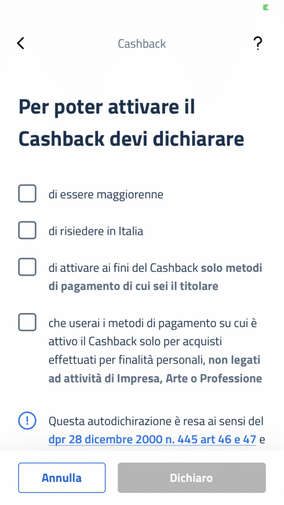 Bonus cashback