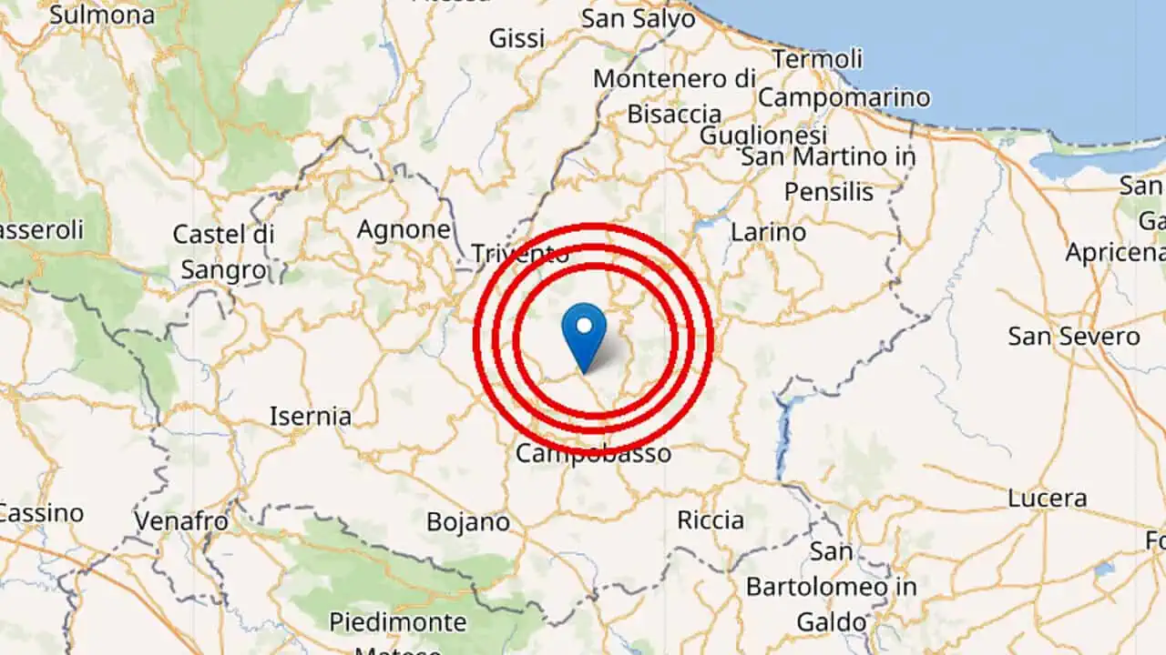 Terremoto Campobasso: scossa nella notte. Paura e pochi danni